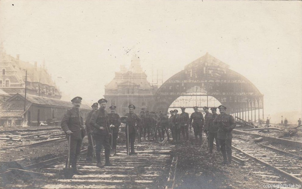cfet sncb gare tournai soldat 1918 chemin de fer