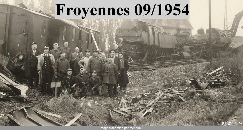 cfet sncb gare tournai accident train froyennes 1954