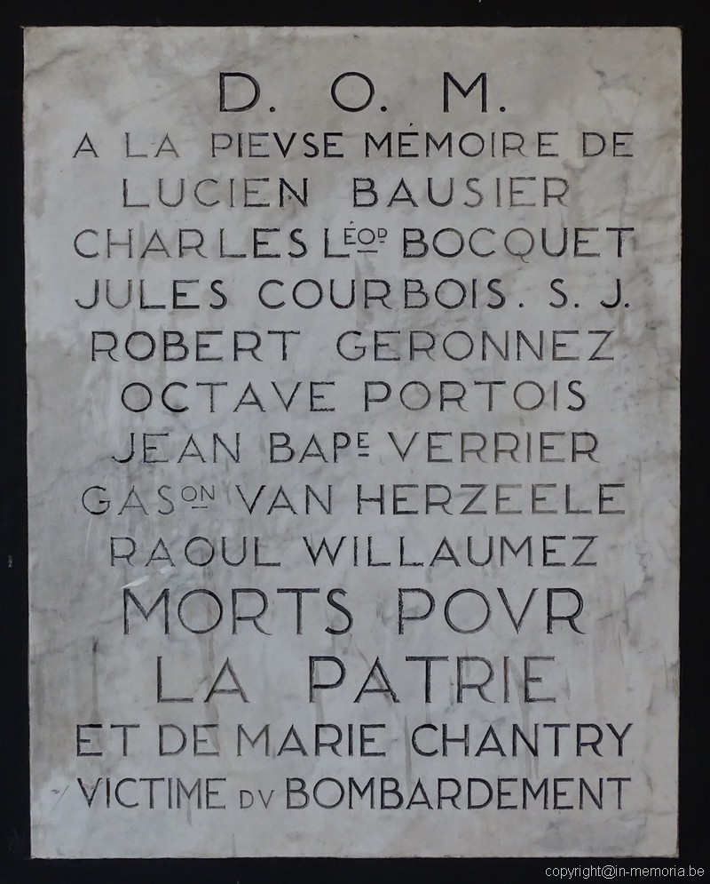 plaque marbre eglise chercq