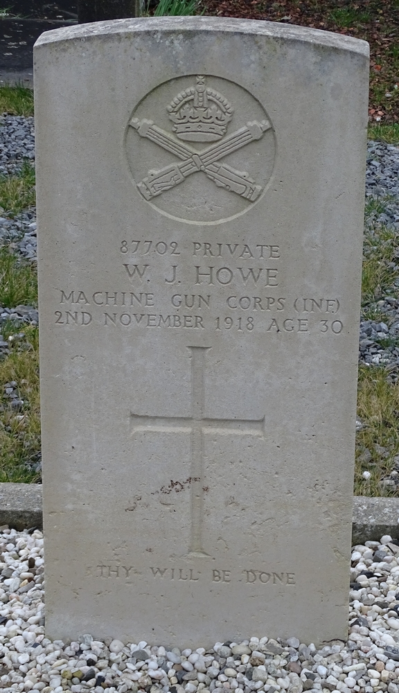 W.J. Howe, 87702, Private, Machine Gun Corps ( INF.)