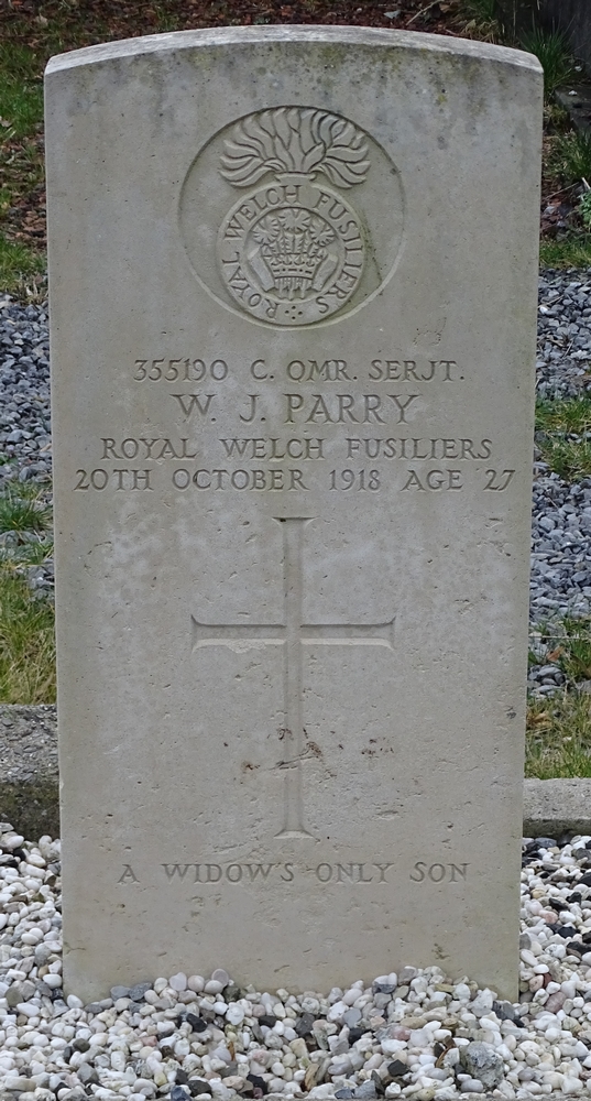 W.J. Parry, 355190 C. QMR Serjt, Royal Welch Fusiliers.