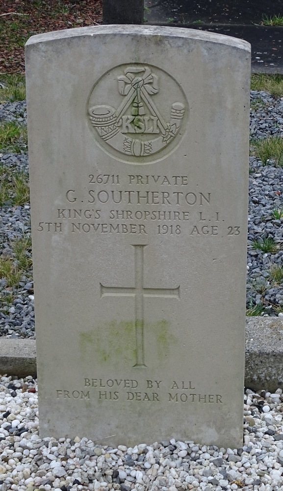 G. Southerton, 26711, Private, King's Shropshire L.I.