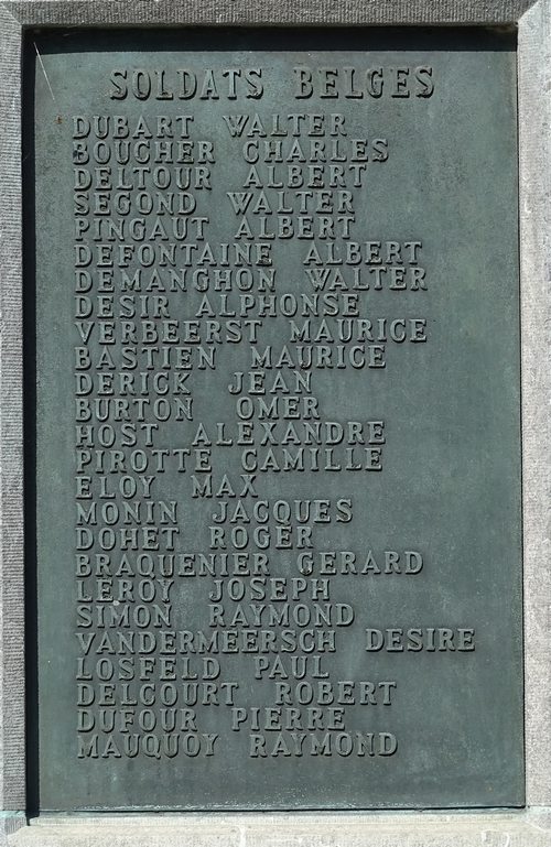 monument aux morts tournai plaque arriere coté ville
