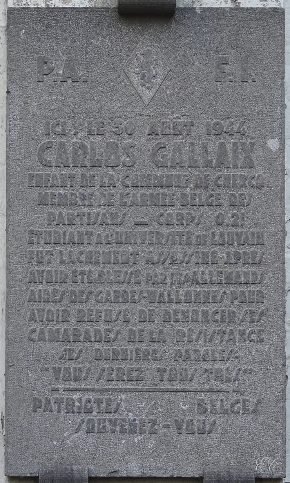 Carlos gallaix plaque