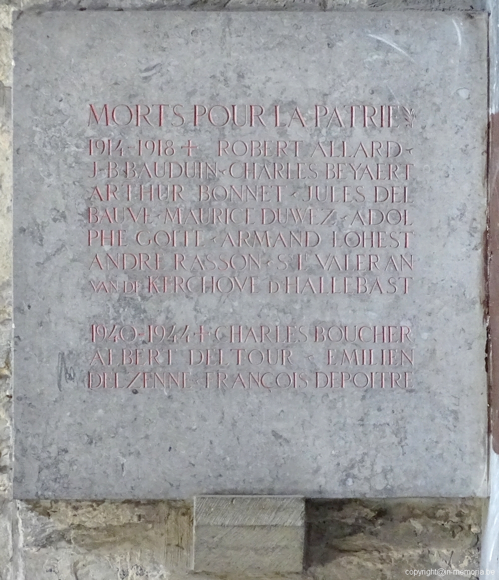 plaque commemorative saint jacques tournai