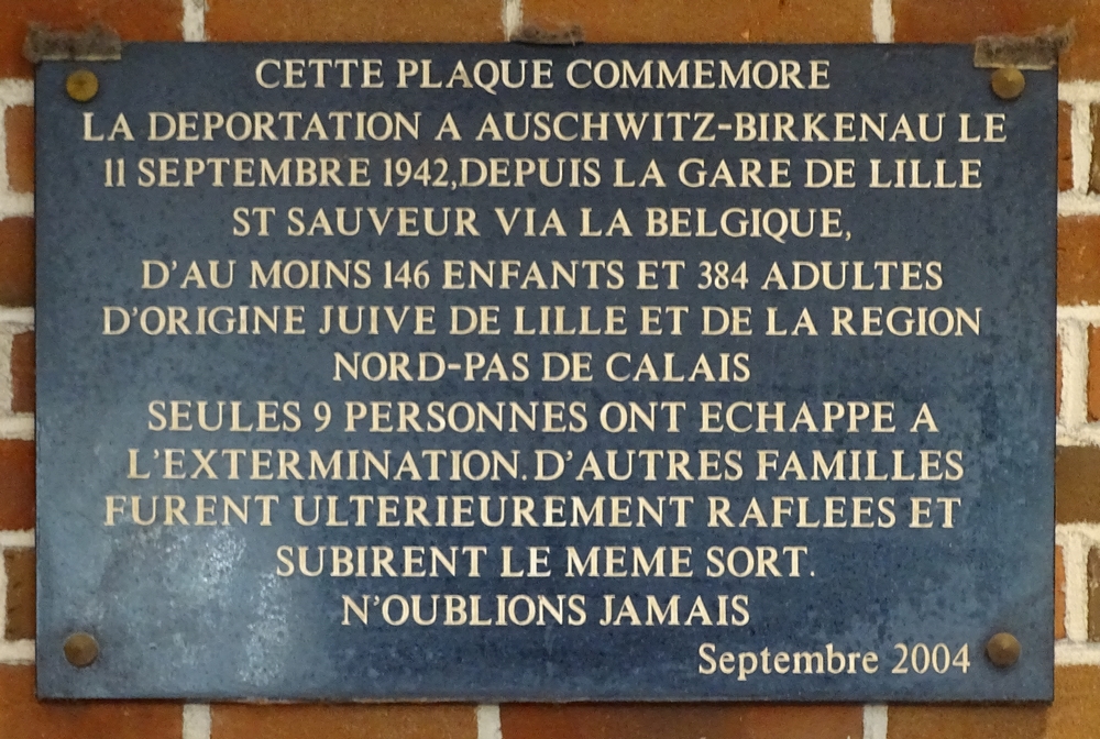 CFET sncb gare tournai gare lille plaque commemoratrice