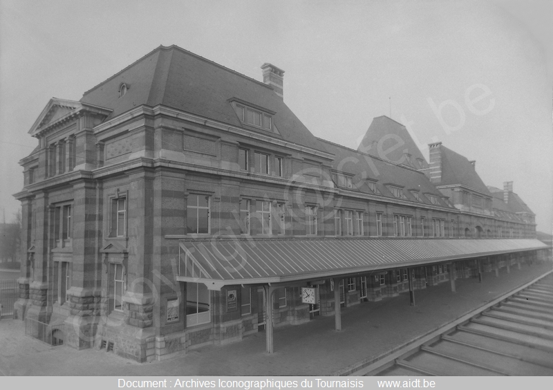 cfet sncb gare tournai train travaux en gare 1954