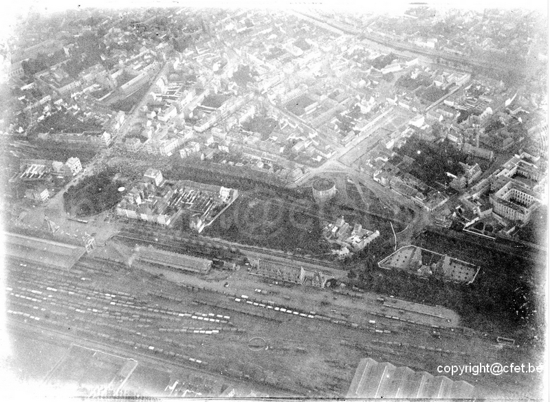 cfet gare de tournai 1901 vue aérienne