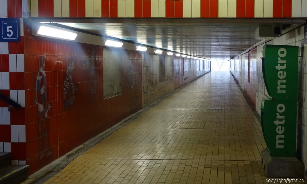 cfet sncb gare tournai tunnel lumiere