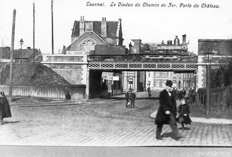 cfet sncb gare tournai  pont viaduc 1907